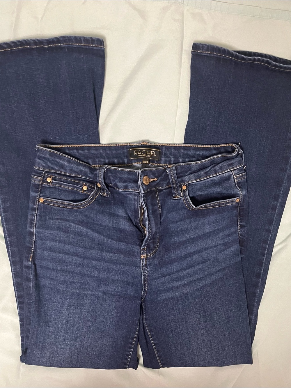 RACHEL Rachel Roy Dark Blue Wide Leg Jeans